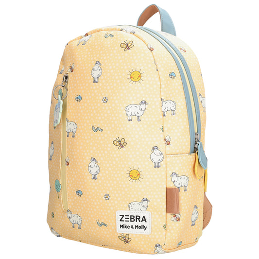 Kinderrucksack 35x10x25cm mit Schäfchen in Gelb