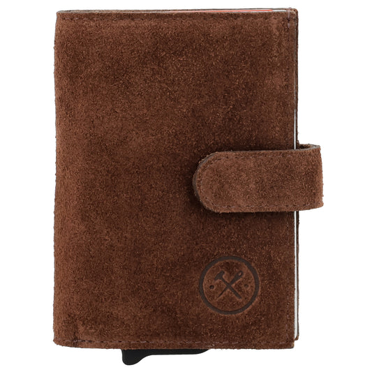 Safety Wallet 7x10cm Braun kompakt mit RFID Schutz - leder-accessoires.com