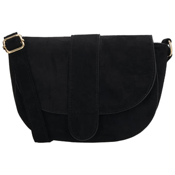 Schwarze Crossbody Tasche Damen mit goldfarbenen Details