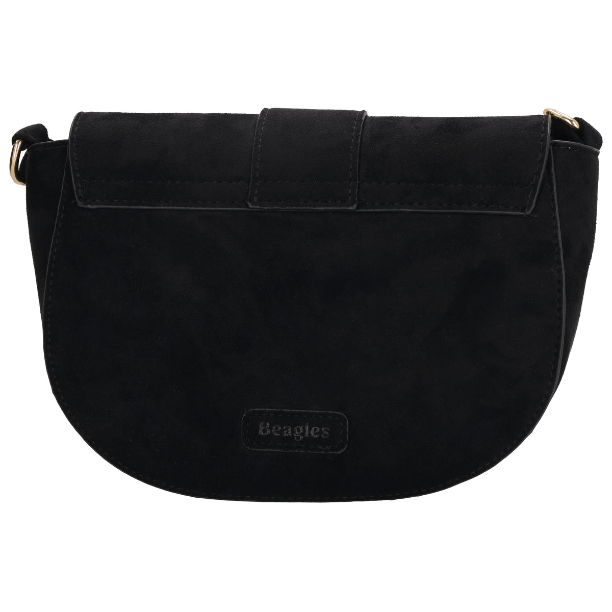 Schwarze Crossbody 20 x 14cm Tasche Damen – kleine Umhängetasche in Velours-Optik - leder-accessoires.com