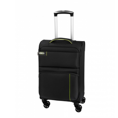 Reisetrolley|Bordgepäck 4-Rad 55cm in Schwarz - leder-accessoires.com