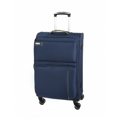 Reisetrolley|Bordgepäck 4-Rad 55cm in Blau - leder-accessoires.com