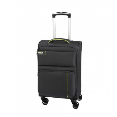Reisetrolley|Bordgepäck 4-Rad 55cm in Grau - leder-accessoires.com