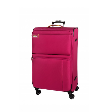 Reisetrolley|Bordgepäck 4-Rad 55cm in Pink - leder-accessoires.com