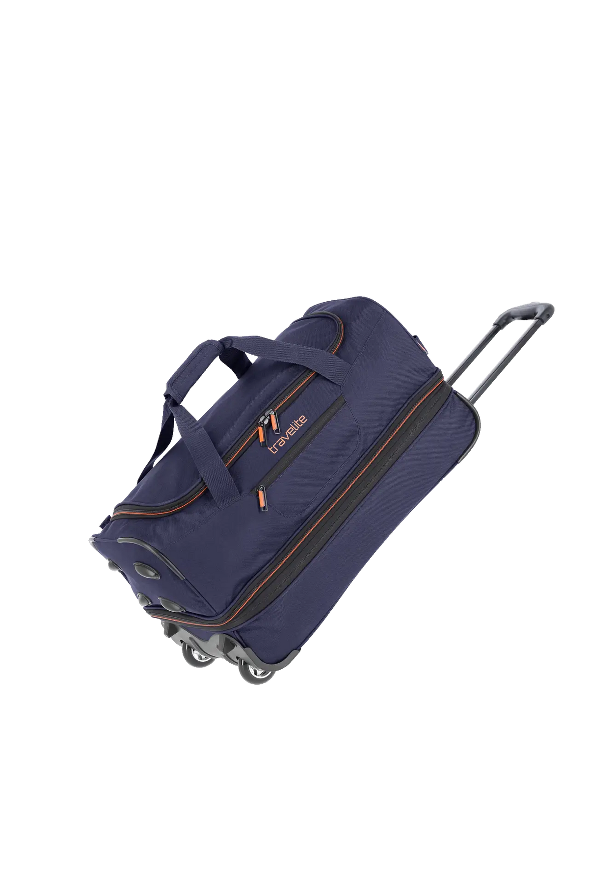 Trolleyreisetasche 55 x 32 x 29 cm in Blau mit Dehnfalte - leder-accessoires.com