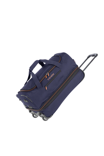 Trolleyreisetasche 55 x 32 x 29 cm in Blau mit Dehnfalte - leder-accessoires.com
