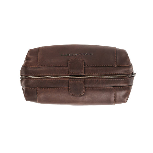 Kulturtasche | Mausefalle 28x14cm in Braun aus Leder - leder-accessoires.com