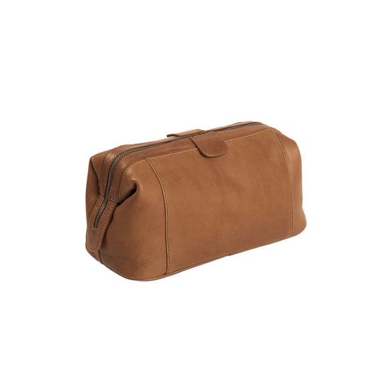 Kulturtasche | Mausefalle 28x14cm in Cognac aus Leder - leder-accessoires.com