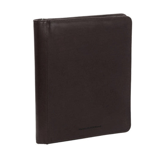 Dokumentenmappe 28x3x34cm in Schwarz mit Reißverschluss - leder-accessoires.com