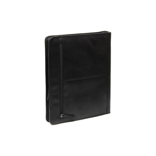 Dokumentenmappe 28x4,5x35cm in Schwarz mit Reißverschluss - leder-accessoires.com