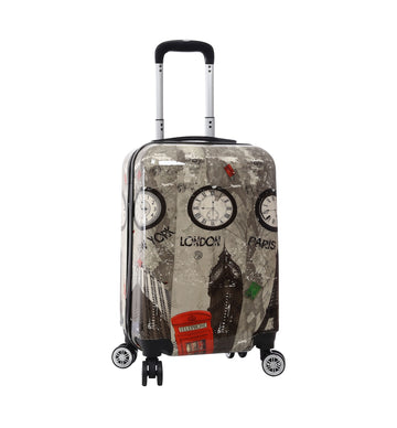 Reisetrolley "London " 4-Rad 55cm in Grau - leder-accessoires.com