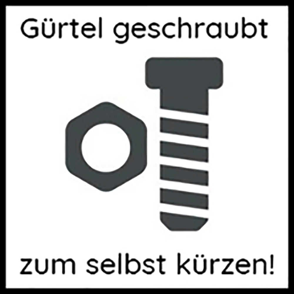Ledergürtel 40mm in Braun mit Kroko-Optik und dunkler Schließe - leder-accessoires.com