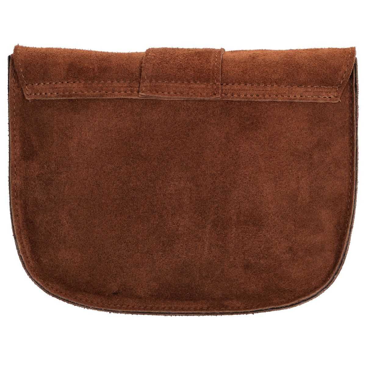 Sattel-| Schultertasche 21 x 16cm in Cognac aus Leder mit Überschlag - leder-accessoires.com
