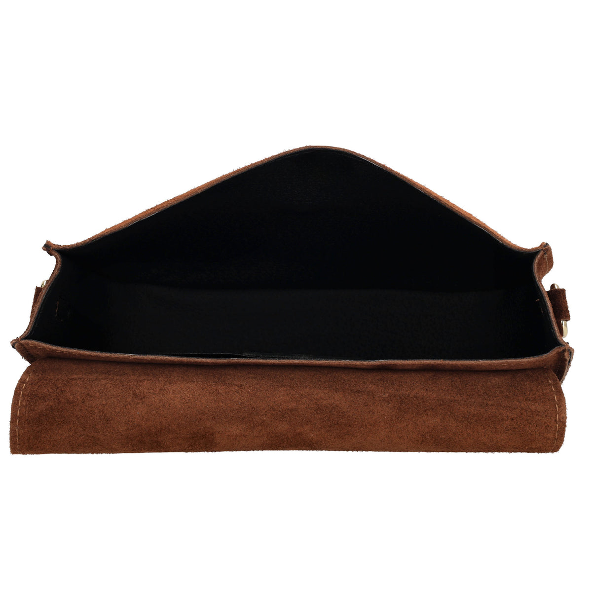 Sattel-| Schultertasche 21 x 16cm in Cognac aus Leder mit Überschlag - leder-accessoires.com