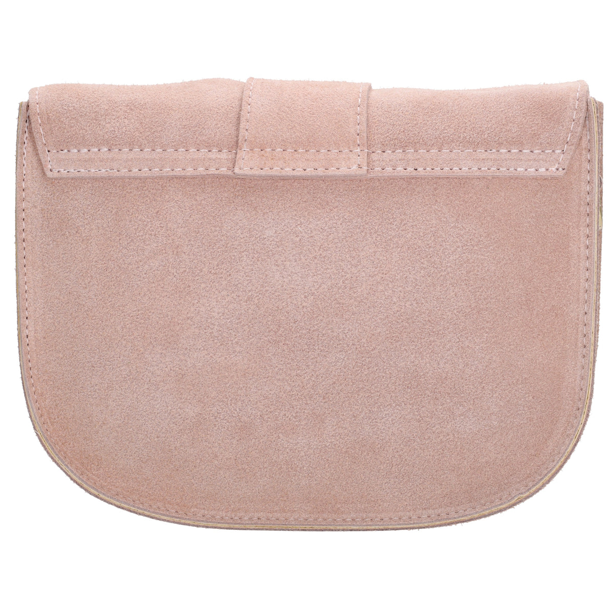 Sattel-| Schultertasche 21 x 16cm in Altrosa aus Leder mit Überschlag - leder-accessoires.com
