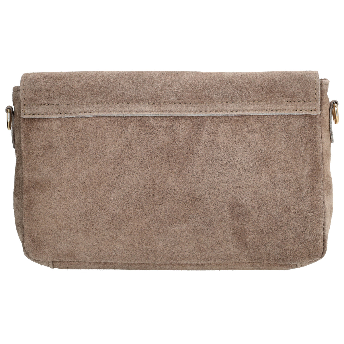 Umhängetasche 26x6x15cm Taupe aus Wildleder - leder-accessoires.com