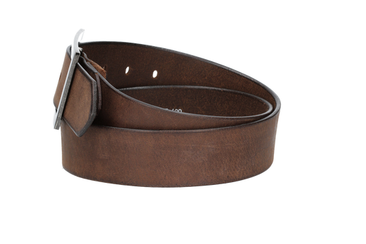 Ledergürtel 45mm in Braun mit Schließe in Schwarz-Antik - leder-accessoires.com