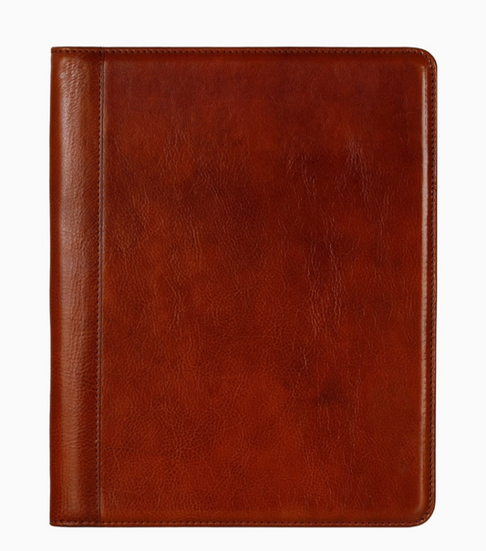 Dokumenten-|Schreibmappe 24x2,5x32cm in Cognac - leder-accessoires.com
