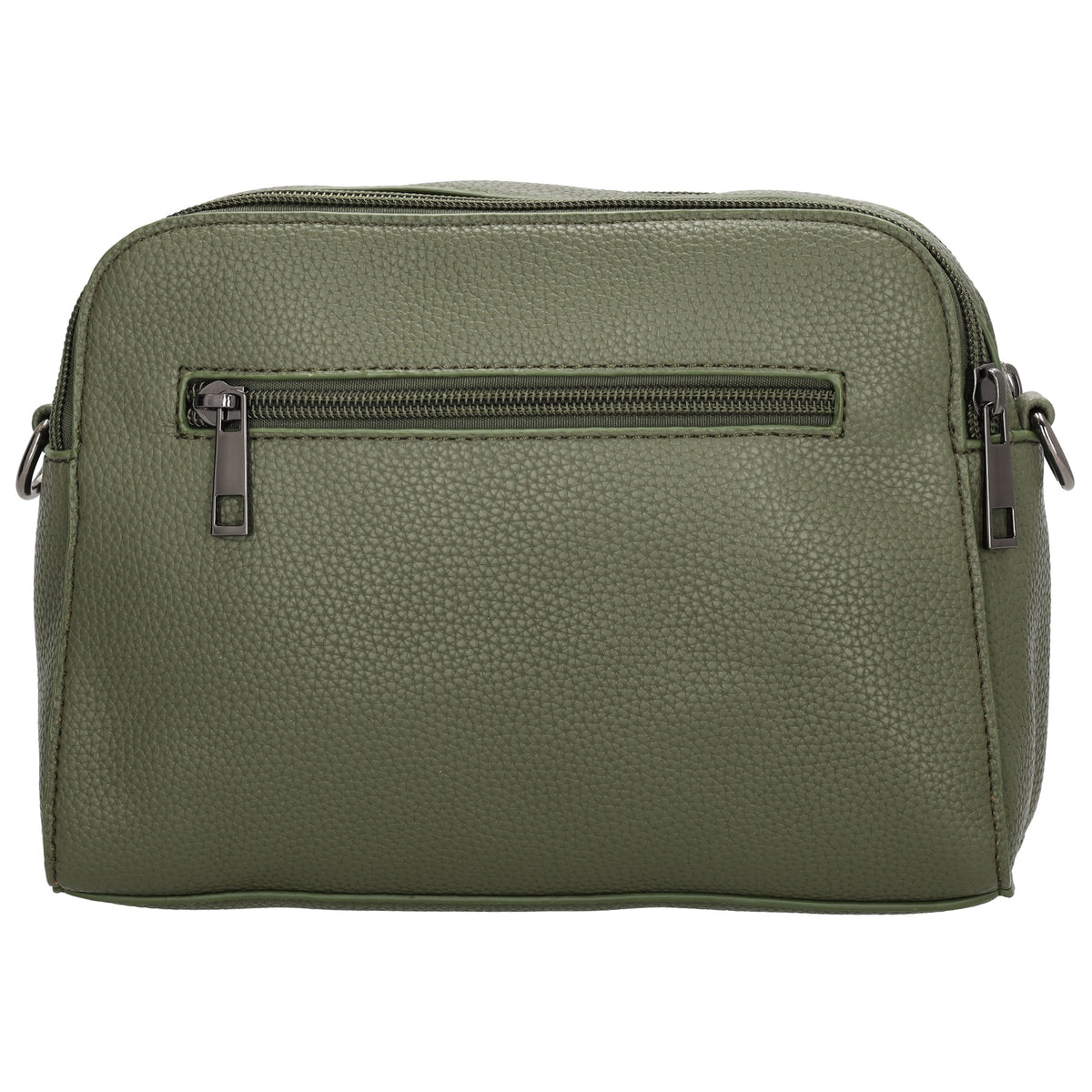 Umhängetasche 23x16cm in Olivgrün mit Reißverschluss und Wechselriemen - leder-accessoires.com