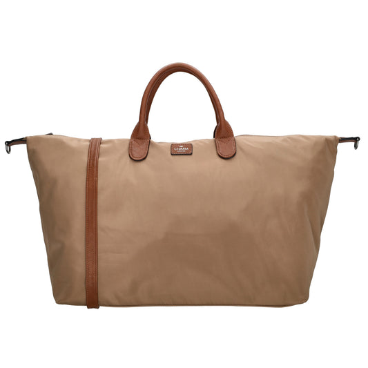 Reisetasche 65 x 36cm in Taupe mit Reißverschluss und Aufsteckfunktion