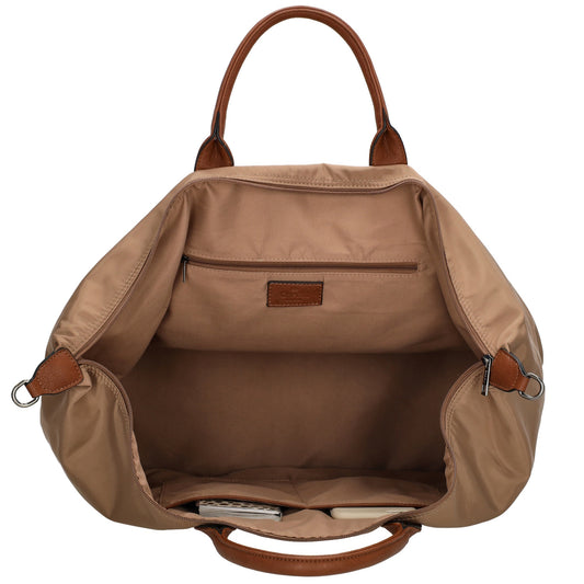 Reisetasche 65 x 36cm in Taupe mit Reißverschluss und Aufsteckfunktion