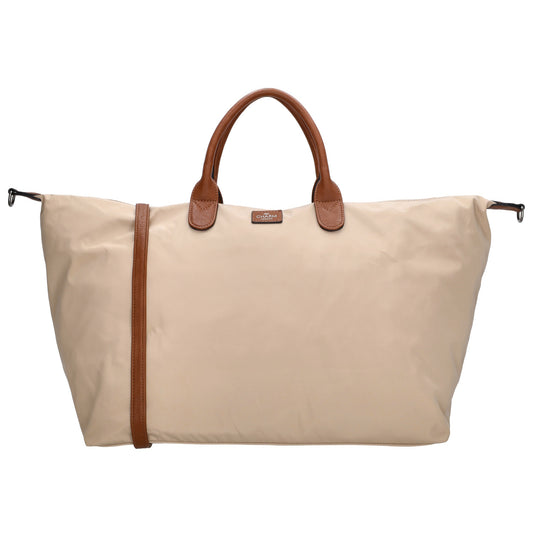 Reisetasche 65 x 36cm in Sand mit Reißverschluss und Aufsteckfunktion