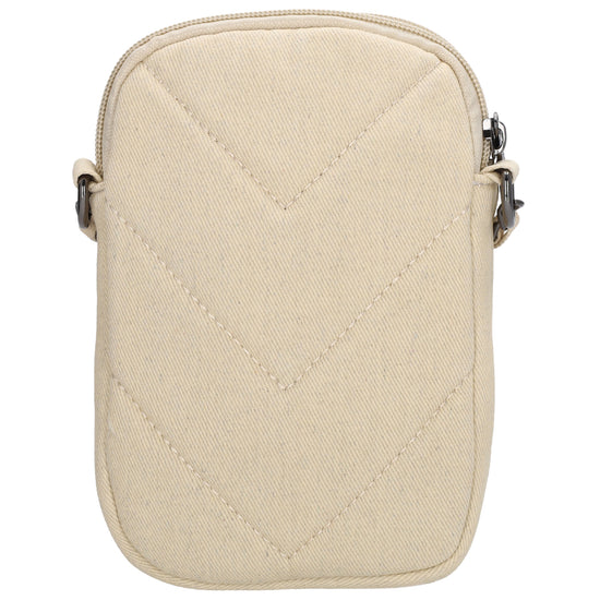 Handytasche 19x12cm in Beige mit Rautenmuster - leder-accessoires.com