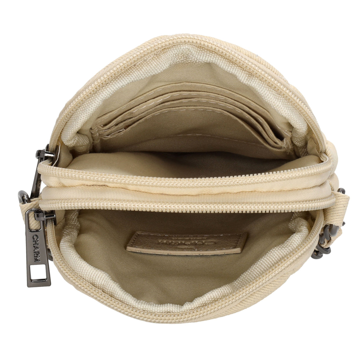 Handytasche 19x12cm in Beige mit Rautenmuster - leder-accessoires.com