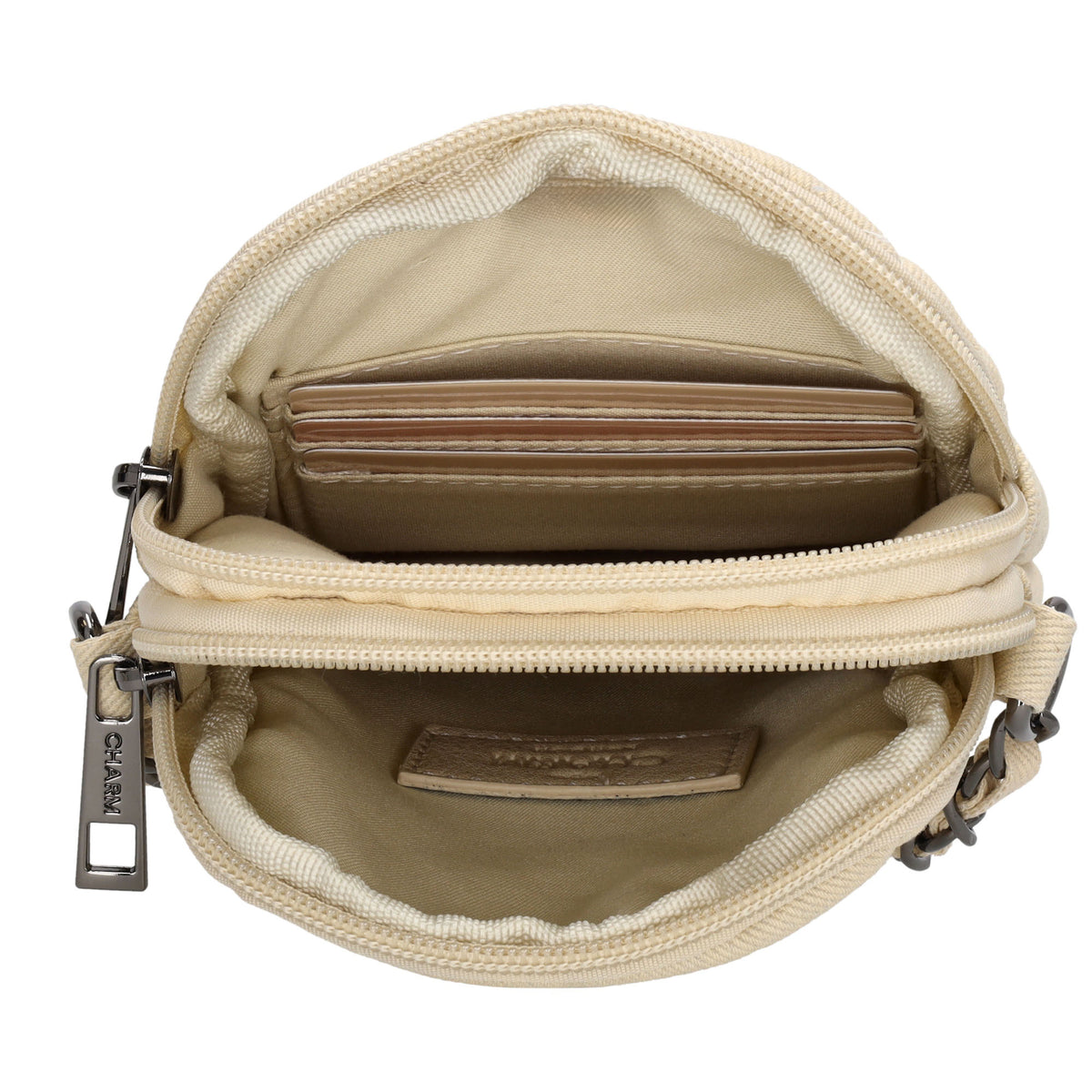 Handytasche 19x12cm in Beige mit Rautenmuster - leder-accessoires.com