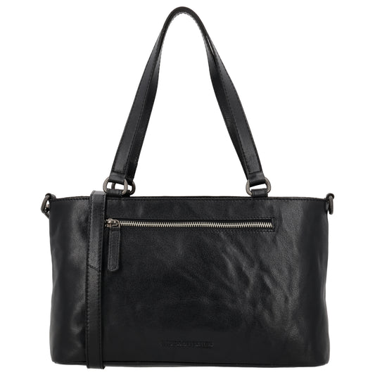 Business-| Laptoptasche 35x20x11cm in Schwarz mit Reißverschluss - leder-accessoires.com