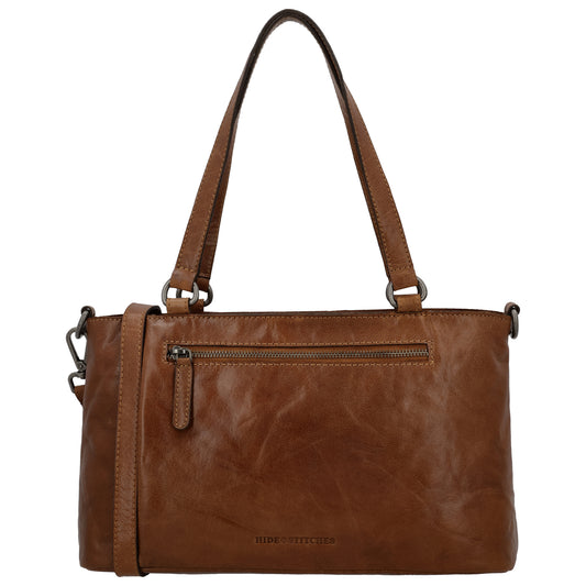 Business-| Laptoptasche 35x20x11cm in Cognac mit Reißverschluss - leder-accessoires.com