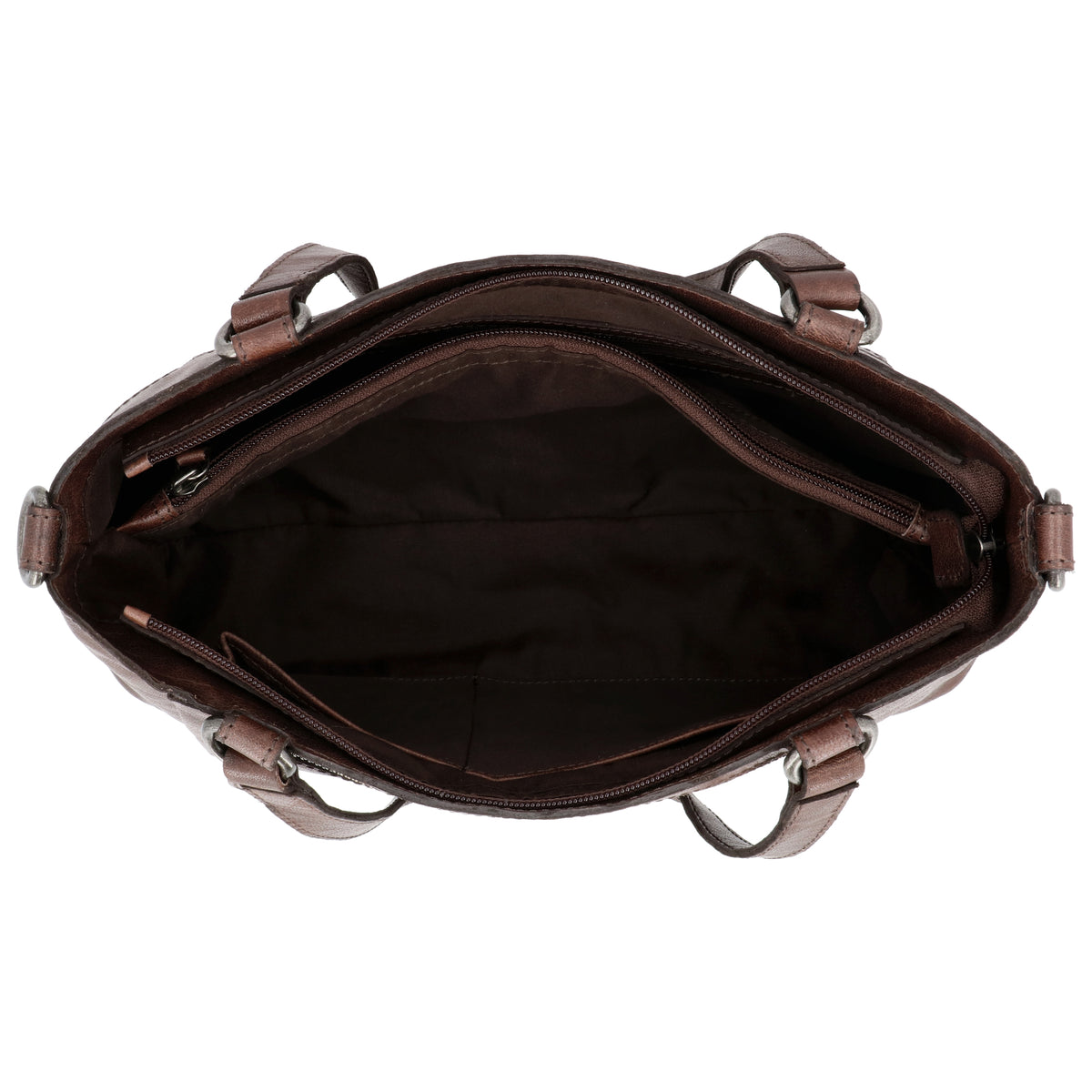 Business-| Laptoptasche 35x20x11cm in Braun mit Reißverschluss - leder-accessoires.com