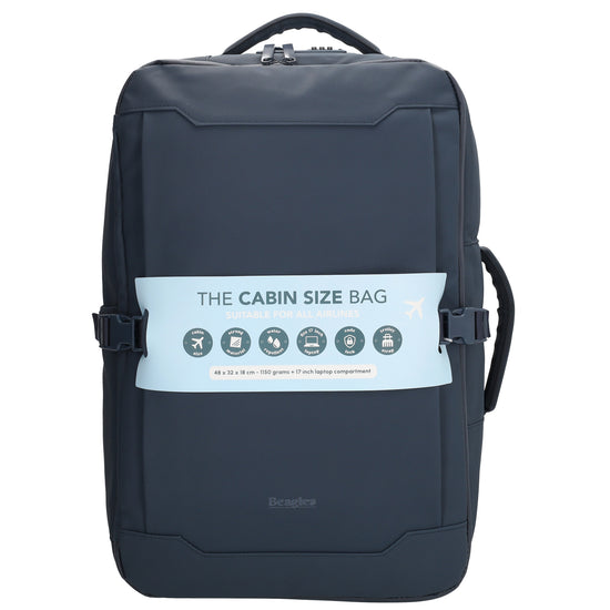 Rucksack 48x32x18cm in Dunkelblau mit Brustgurt und Aufsteckfunktion - leder-accessoires.com