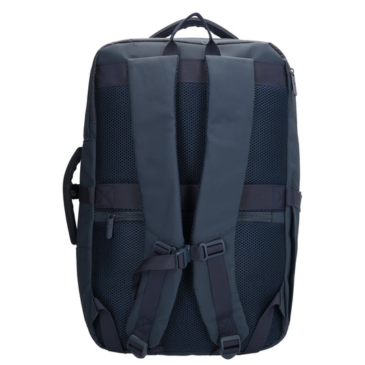Rucksack 48x32x18cm in Dunkelblau mit Brustgurt und Aufsteckfunktion - leder-accessoires.com