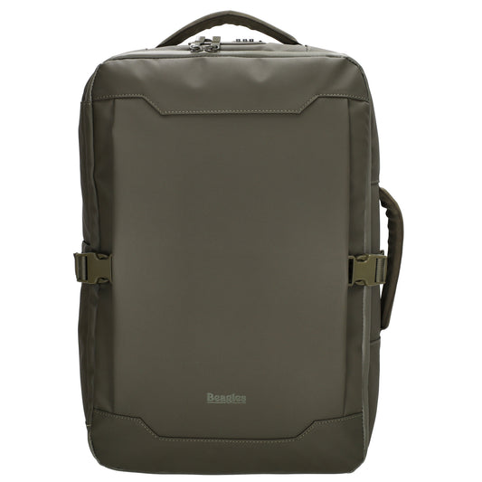 Rucksack 48x32x18cm in Dunkelgrün mit Brustgurt und Aufsteckfunktion - leder-accessoires.com