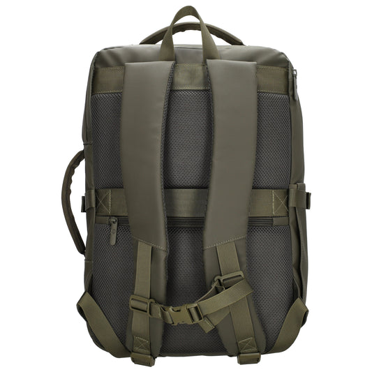 Rucksack 48x32x18cm in Dunkelgrün mit Brustgurt und Aufsteckfunktion - leder-accessoires.com