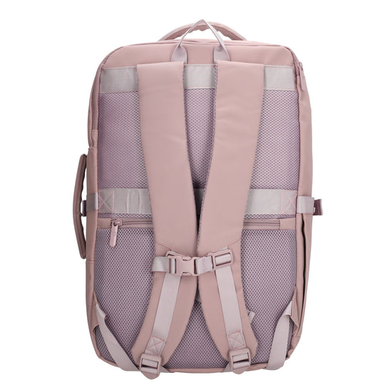 Rucksack 48x32x18cm in Rosa mit Brustgurt und Aufsteckfunktion - leder-accessoires.com