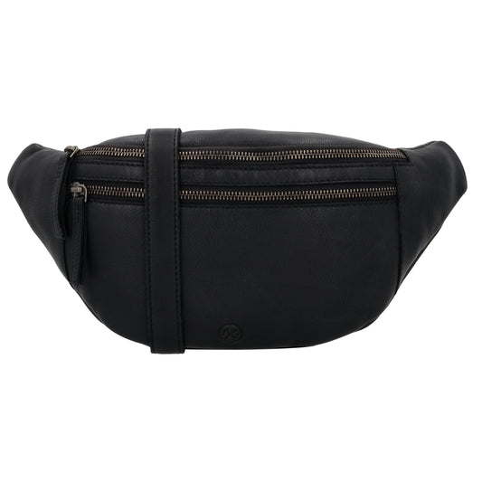 Leder Bodybag  29x18 cm in Schwarz - leder-accessoires.com