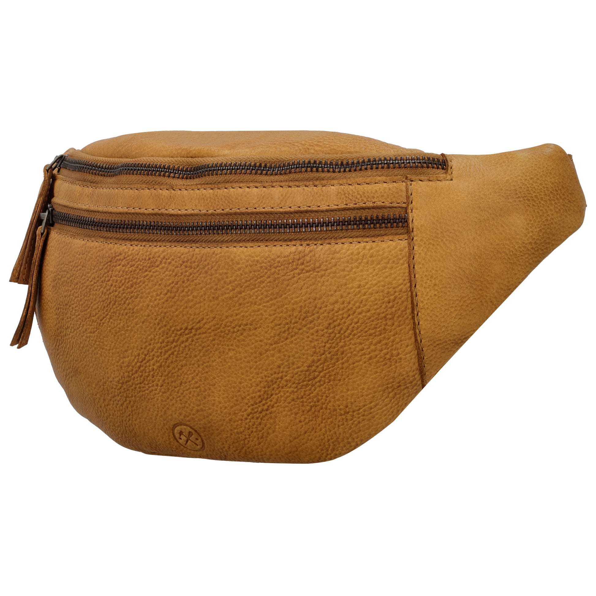 Leder Bodybag  29x18 cm in Ockergelb - leder-accessoires.com