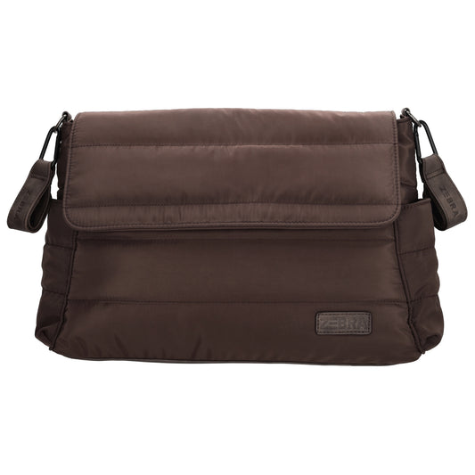 Wickeltasche in Braun 44 x 30cm aus Nylon - leder-accessoires.com