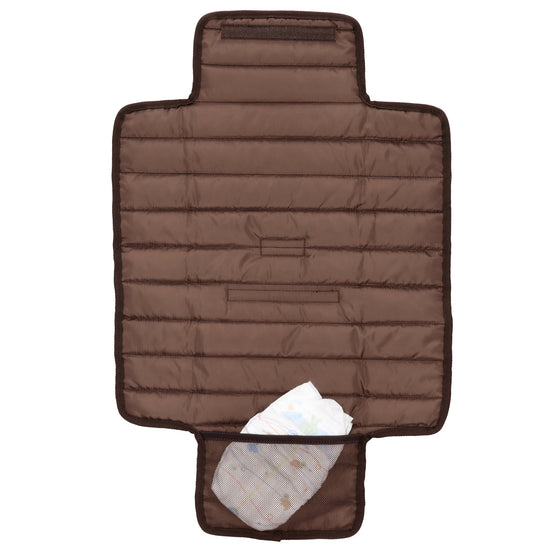 Wickeltasche in Braun 44 x 30cm aus Nylon - leder-accessoires.com