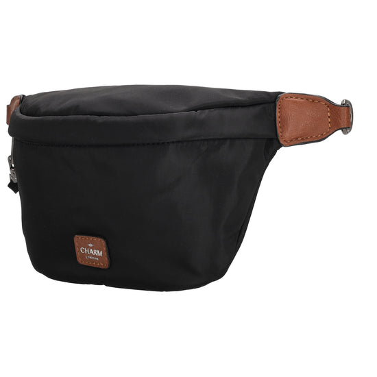 Bodybag 22x14cm in Schwarz mit Reißverschluss - leder-accessoires.com
