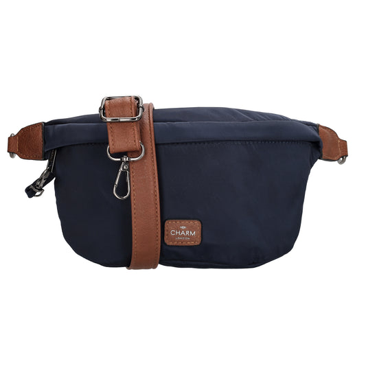 Bodybag 22x14cm in Blau mit Reißverschluss - leder-accessoires.com