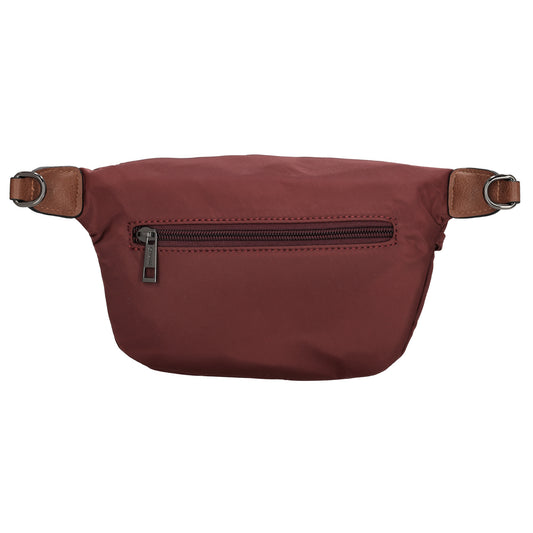 Bodybag 22x14cm in Weinrot|Burgund mit Reißverschluss - leder-accessoires.com