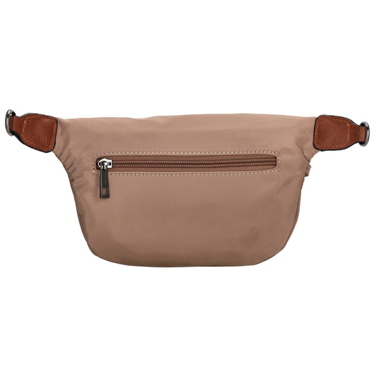Bodybag 22x14cm in Taupe mit Reißverschluss - leder-accessoires.com
