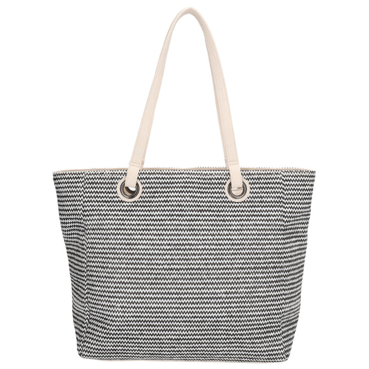 Formentera Shopper 50x35cm Schwarz Weiß – zeitlos und modern