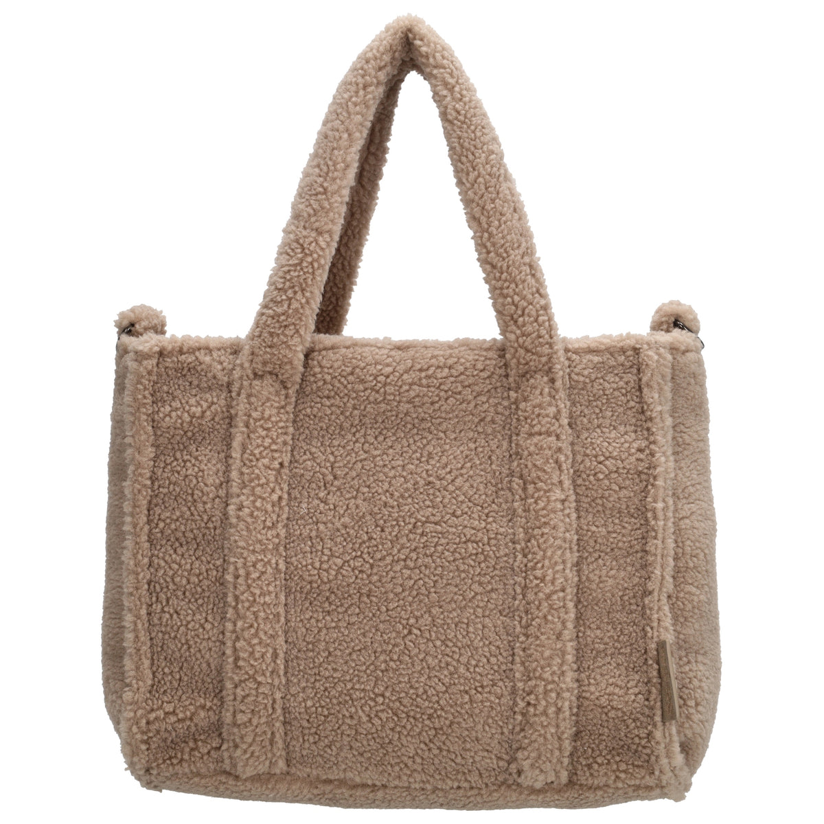 Teddy Tasche Damen Taupe 27 x 22cm – trendige Handtasche mit Schulterriemen - leder-accessoires.com