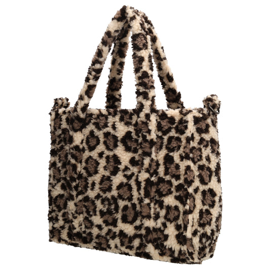 Teddy Tasche Damen 27 x 22cm Leo – Handtasche in Leoparden-Optik - leder-accessoires.com