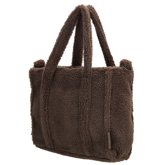 Teddy Tasche Damen 27 x 22cm Dunkelbraun – Handtasche & Umhängetasche - leder-accessoires.com