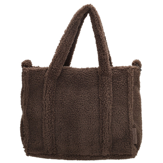Teddy Tasche Damen 27 x 22cm Dunkelbraun – Handtasche & Umhängetasche - leder-accessoires.com